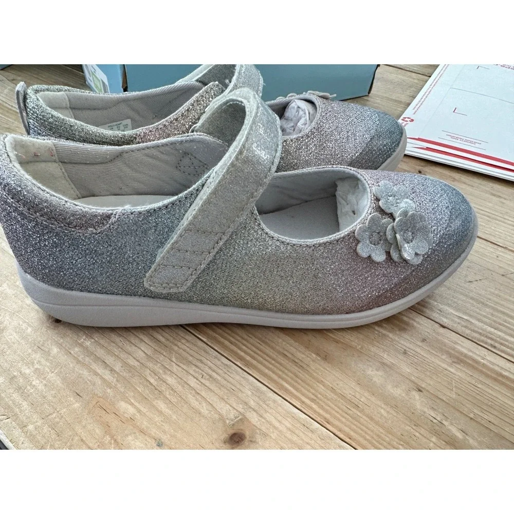 Stride Rite Holly Adapt Glitter Mary Janes Flower‎ Accent Shoes 3XW